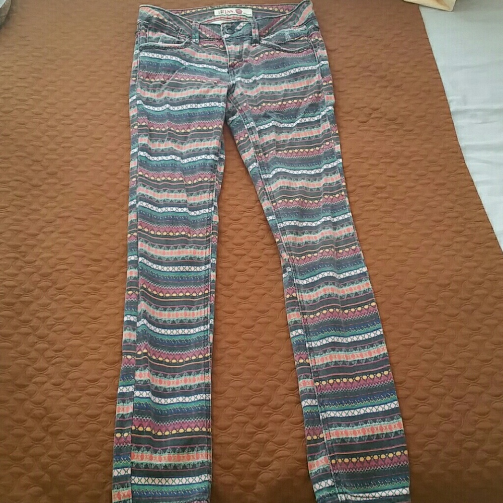 Boho Tribal Print Skinny Jeans